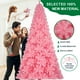 thumbnail image 3 of Árbol de Navidad KTKDE rosa de 7.5 pies con 1450 puntas de rama y LED, 3 of 8