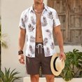 thumbnail image 5 of JFOPQVSM Outfits for Men 2 Piece Sets European and Men's Printed Casual Sports Short Sleeved Shirt Shorts Set Two Piece Set, 5 of 7