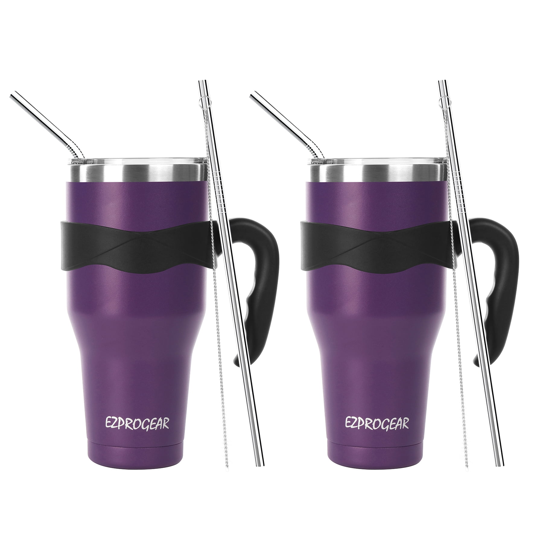 Ezprogear 40 oz 2pack Purple Stainless Steel Beer Tumbler Double Wall