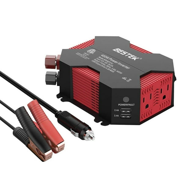 BESTEK 400W Car Power Inverter DC 12V to AC 110V Car Adapter with 5A 4
