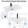 thumbnail image 4 of 30" Ceramic Intergrated Sink Top, Zinc Alloy Faucet, 4 of 10