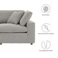 thumbnail image 3 of Modular Sectional Sofa Couch, Light Grey Gray, Fabric, Living Kitchen Cafe Bistro Hospitality Restaurant, Modern Contemporary HB34776, 3 of 5
