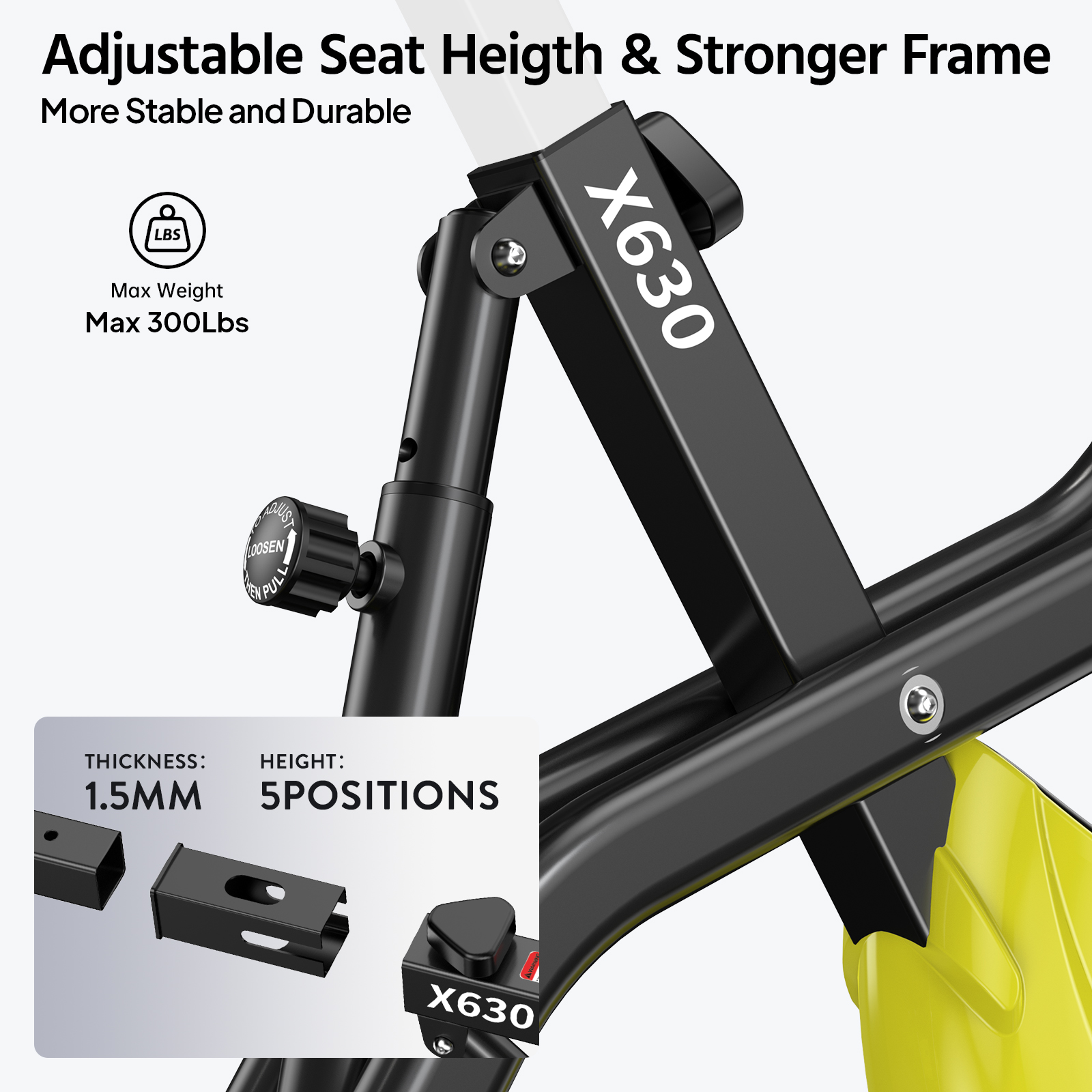 Pooboo 4-in-1 Folding Exercise Bike with Twister Board photo 4