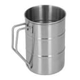 thumbnail image 4 of Taza de café de acero inoxidable Ticfox con asa gran capacidad para restaurante en casa, 4 of 14