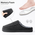 thumbnail image 3 of Pmoiste Fuzzy House Slippers for Men Comfy Memory Foam Non Slip Warm Winter Slip On Slipper, 3 of 7