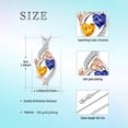 thumbnail image 5 of Taioiat Double Birthstone Necklaces for Women 18K Gold Plated Birthstone Rose Flower Jewelry Anniversary Valentines Day Mother's Day Birthday Gifts for Her Wife Girlfriend Mom, 5 of 7