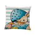 thumbnail image 3 of Fundas de cojín de Pascua, funda de almohada, regalo de primavera, suave y duradera, decoración de cojín de 18x18 pulgadas, Juego de 4 para el A, 3 of 8