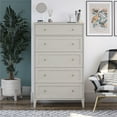 Monticello Tall 5Drawer Dresser, Taupe