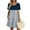 Blue, variant on Xyxonk Womens Spring Summer Dresses Short Sleeve Flowy Swing Dresses Baby Doll Striped Crewneck Beach Dresses Dark Blue M