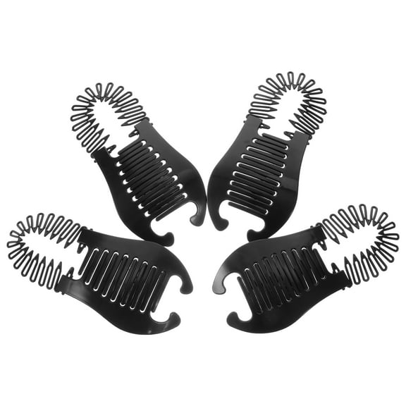 OUNONA 4Pcs Banana Clip for Thick Hair Interlocking Banana Combs Hair Clip for Women Girls