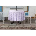 thumbnail image 3 of Vargottam Indoor/OutdoorRoundTablecloth 58 InchTablecloth with Umbrella Hole & Zip- Waterproof TableCloth TableCovers for Backyard Table -Lavender & White, 3 of 7