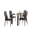thumbnail image 3 of Toplline Home Furnishings Black Glass Top Dining Table, 3 of 5