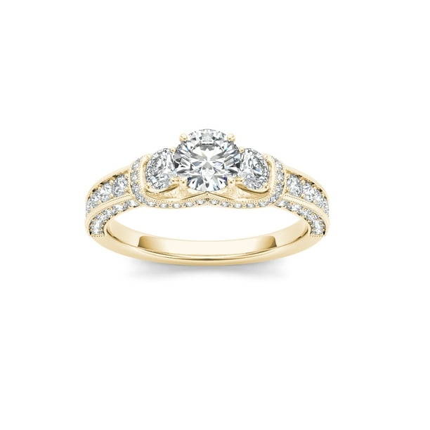 Imperial Imperial 1 1/4Ct TDW Diamond 14k Yellow Gold Three Stone