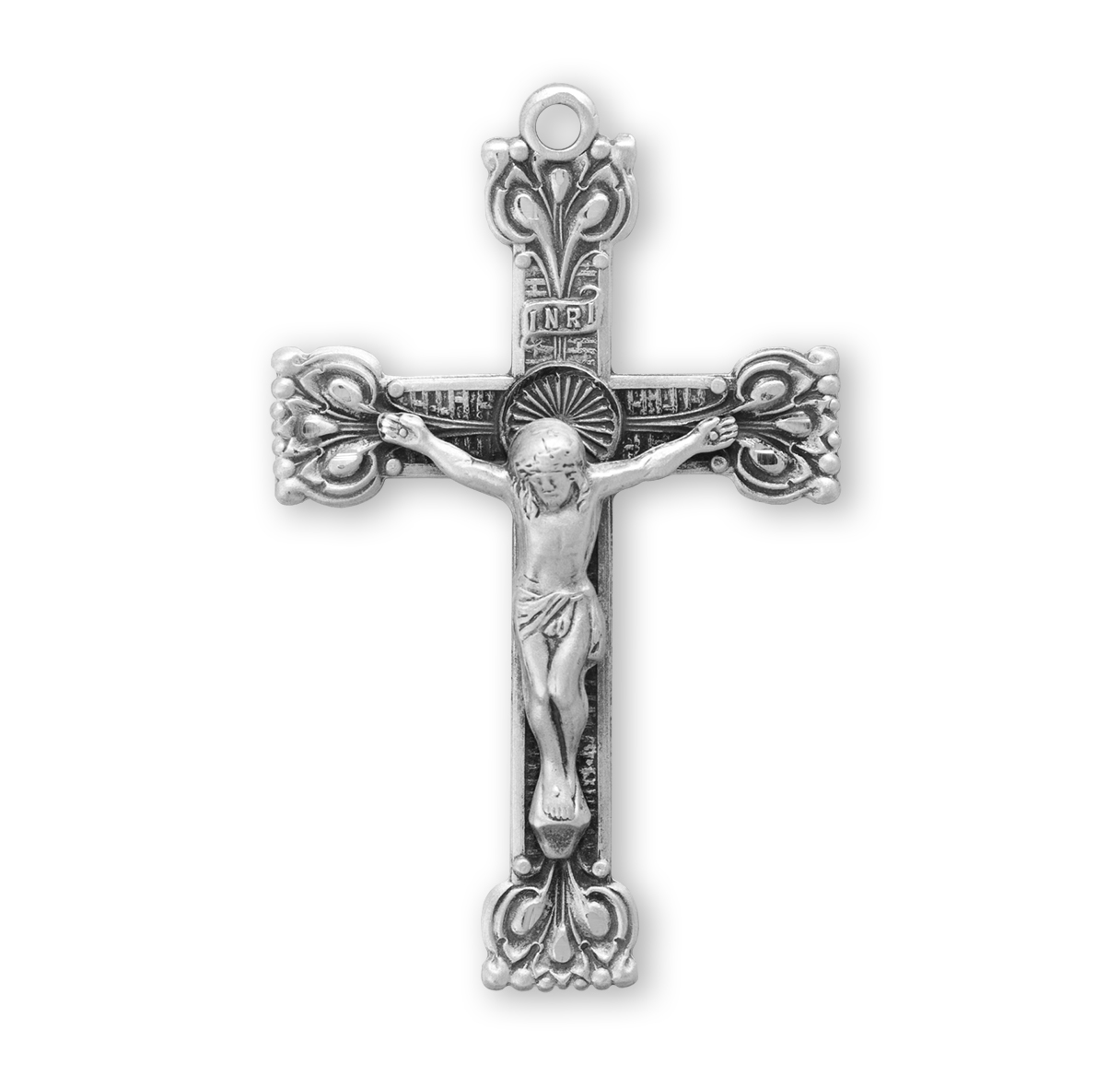 25mm Rosary Cross Charms, Rhodium Plated, Pack of 5