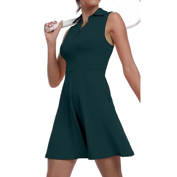 GV3082 GGOV WOMENS TWO PIECE TENNIS GOLF DRESS EXERCISE WEAR WOMEN L TURQUOISE