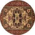 thumbnail image 1 of Ahgly Company Indoor Round Oriental Brown Industrial Area Rugs, 8' Round, 1 of 4