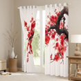 thumbnail image 3 of jejeloiu Plum Blossom Blackout Curtains Set of 2 (52x84 Each),Rustic Flowers Window Curtains,Red Floral Curtains and Drapes For Men Women,Breathable Home Decor, 3 of 6