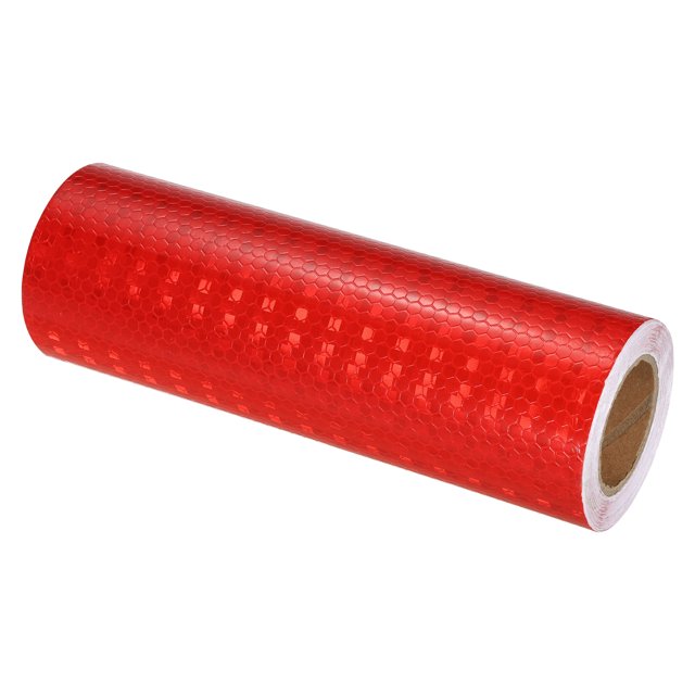 Unique Bargains Reflective Tape, 8' x 17 Ft Waterproof High Visibility Warning Safety Tape, Red