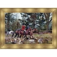 thumbnail image 1 of Somerset House Publishing 5765 3.5 in. Foxhunt&44; Cadrée Giclee Toile Art - Rouge & Brun, 1 of 1