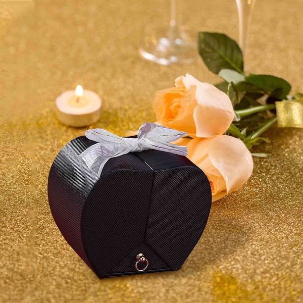 Caja de Regalo con Forma de Rosa, Collar, Anillo, Perfume para San Valentín, Navidad, Cumpleaños.