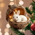thumbnail image 6 of Hmgxay 9 Adorable Forest Ornaments, Cute Mini Christmas Decorations with Lights, Charming Hanging Resin Figures, Whimsical Holiday Accents, 6 of 7