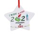thumbnail image 1 of Decoraciones De Adornos Navideños Con Cubierta Facial Árbol De Navidad Colgante Redondo De Cerámica Colgante Con Tema De Vacuna Regalo Para La Familia Moyic AP006894-07, 1 of 6