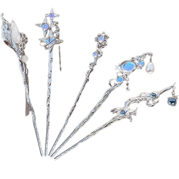 vlrwzc 5Pcs Chinese Hair Sticks Vintage Hair Chopsticks Tassel Hair Pins Hanfu Hair Accessories for Woman person Hair Decor