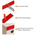 thumbnail image 5 of Uxcell 16mm x 5000mm Flexible TPE Self Adhesive U-Shape Veneer Edging Edge Banding Red, 5 of 6