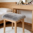 thumbnail image 2 of Dianli Faux Sheepskin Chair Cover 11x11in Super Fluffy Seat Cushion Pad Soft Shag Rug Throw for Vanity Chair Accent Stool Sofa Bedroom Home Decor, 2 of 7