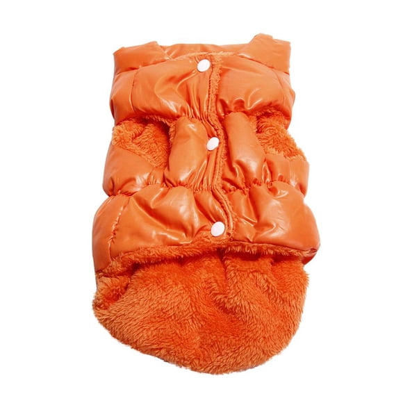 Greeniant Perro mascota invierno acolchado abrigo abajo chaqueta cachorro gato cálido chaleco ropa XS-3XL Ropa para mascotas Naranja L
