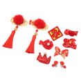 thumbnail image 1 of Petites Filles de Style Chinois Clips à Cheveux, Durable Mignon Couleur Rouge 10Pcs Nouvel An Chinois Clips à Cheveux pour Noël, 1 of 8