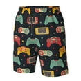 thumbnail image 5 of Kll Retro Video Game Men'S Casual Summer Beach Shorts Hawaiian Shorts With Pockets-X-Large, 5 of 9