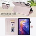 thumbnail image 4 of for Xiaomi Redmi Pad 2 2025 11 inch Case, Rhombus Pattern Multiple Viewing Angles Stand Slim Folio Cover (Rose Gold), 4 of 6