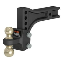 CURT 45937 HD Adjustable Hitch Ball Mount with Dual Ball, 2-1/2" Shank, Up to 20,000 lbs