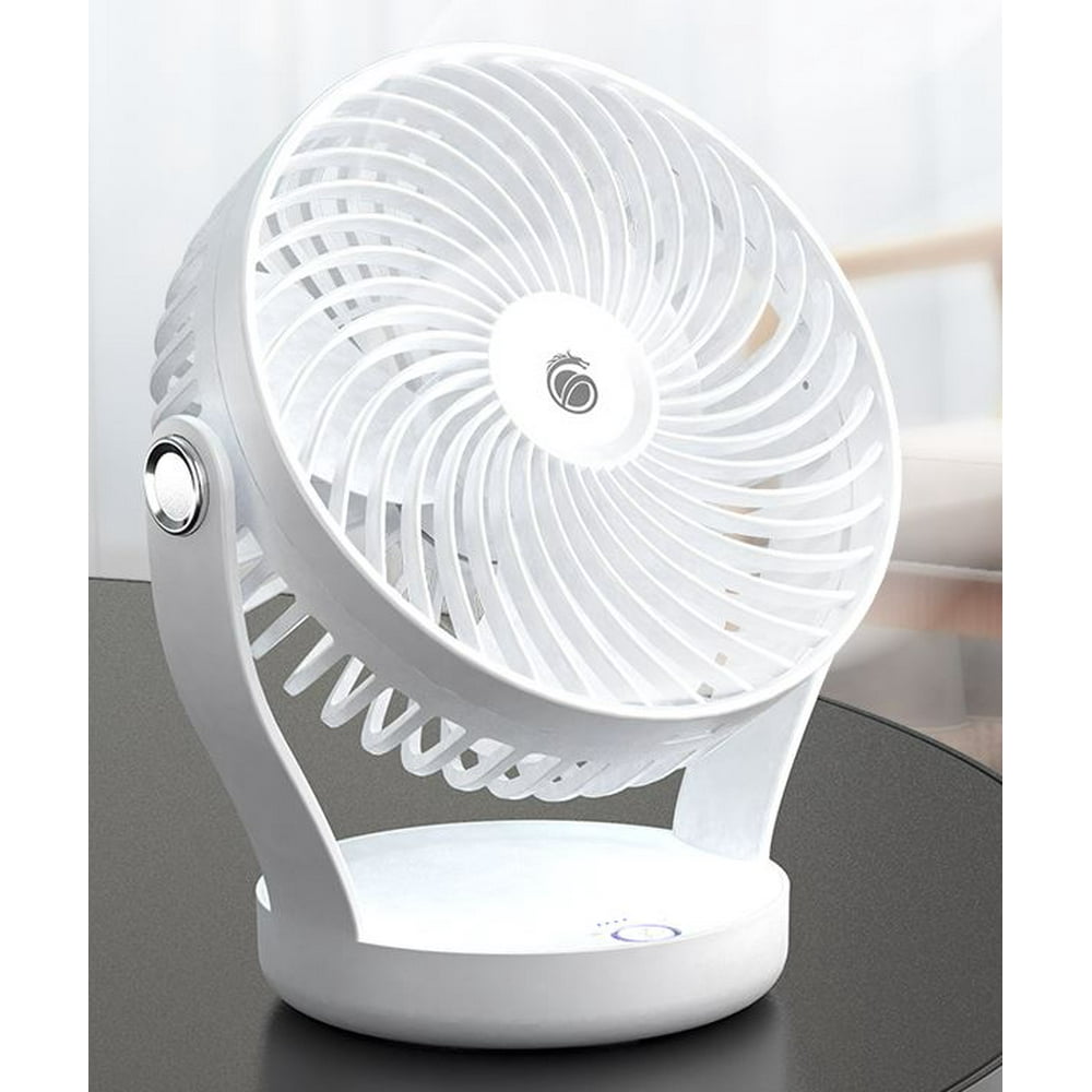 7" Portable Rechargeable Desk Fan 4Speed Breeze Adjustable Quiet 320