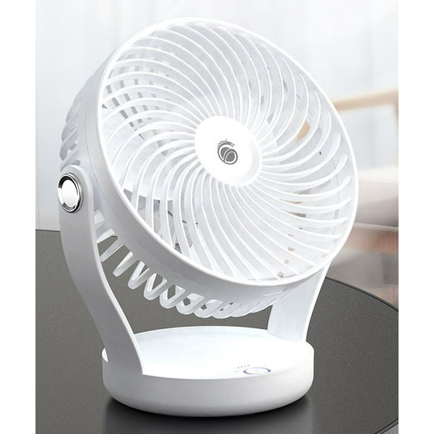 7 Portable Rechargeable Desk Fan 4 Speed Breeze Adjustable Quiet 320