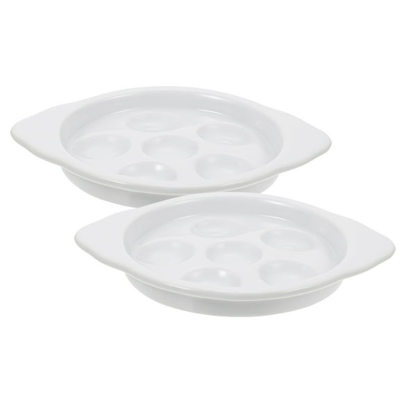 Homoyoyo White Ceramic Escargot Baking Dish for Grilled Shellfish and Multifunctional Oven Use