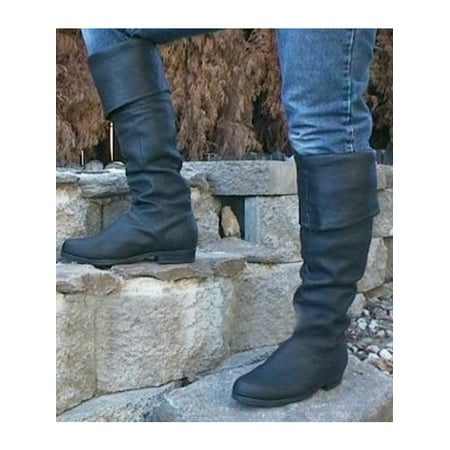 Men Fashion Over Knee Vintage Pirate Boots Low Heel Outdoor Shoes