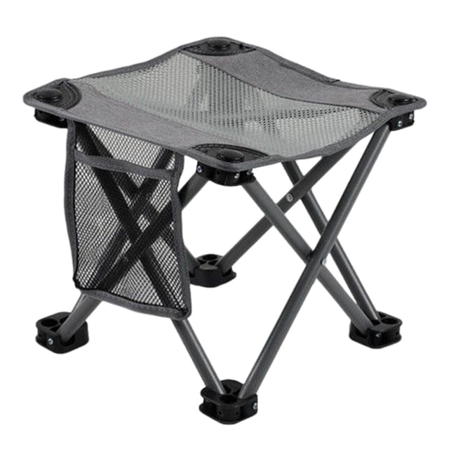 Almencla Folding Chair Lightweight Stool Camping Stool for Beach Picnic grey large