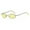 Light Yellow, variant on Small Oval Sunglasses Retro Metal Frame Candy Colors Hippie Sun Glasses