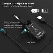 ammoon Wireless Guitar System 2.4G Rechargeable 6 Channels Audio Transmitter Receiver for Electric Guitar Bass