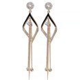 thumbnail image 2 of Cheers.US 2 Pairs Women Earrings Tassel Rhinestone Wedding Long Romantic Drop Earrings for Dating, 2 of 8