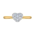 thumbnail image 3 of 1/4 Carat Diamond Heart-Shaped Promise Ring Band in 10K Yellow Gold (Ring Size 5.5), 3 of 6