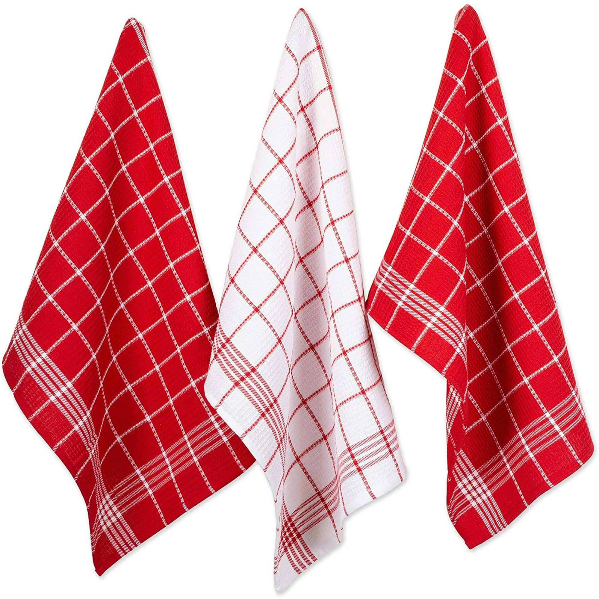 Lot De 4 Torchons Nialnant 100 % Coton Pour La Vaisselle, Tissage Gaufr Ultra Doux Et Absorbants Blancs 305 X 305 Cm~p121914229