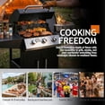 thumbnail image 5 of UBesGoo 3 Burner Propane Gas Grill with Side Burner 46000BTU for Camping Cooking BBQ, 5 of 8