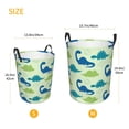 thumbnail image 3 of Rateoe Cute Dinosaur Blue Green Pattern Round Laundry Hamper Basket, Tall Hamper Basket for Blanket Storage, Nursery Clothes Hamper for Laundry in Bedroom and College Dorm-Medium, 3 of 6