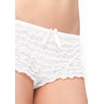 thumbnail image 2 of Leg Avenue Sexy Plus Size Lace Ruffle Tanga Short, 1X-2X, White, 2 of 2