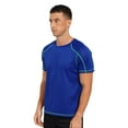 thumbnail image 5 of Fldy Men's Quick Dry Running T-Shirts Short Sleeve Athletic Shirts Gym Workout Training Tee Tops Royal Blue 7XL, 5 of 7