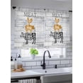 thumbnail image 5 of Sheer Curtains 54 Inch Length, Farmhouse Wooden Grain Semi Sheer Curtains Light Filtering Window Treatment, Vintage Shabby Chic Cow Pig Chicken Privacy Voile Drapes for Living Room 52x54 Inch, 5 of 7