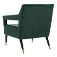 thumbnail image 5 of SAFAVIEH Mara Mid-Century Retro Tufted Accent Chair, Forest Green/Gold, 5 of 10